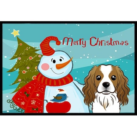 Carolines Treasures Carolines Treasures BB1844MAT Snowman With Cavalier Spaniel Indoor & Outdoor Mat; 18 x 27 in. BB1844MAT